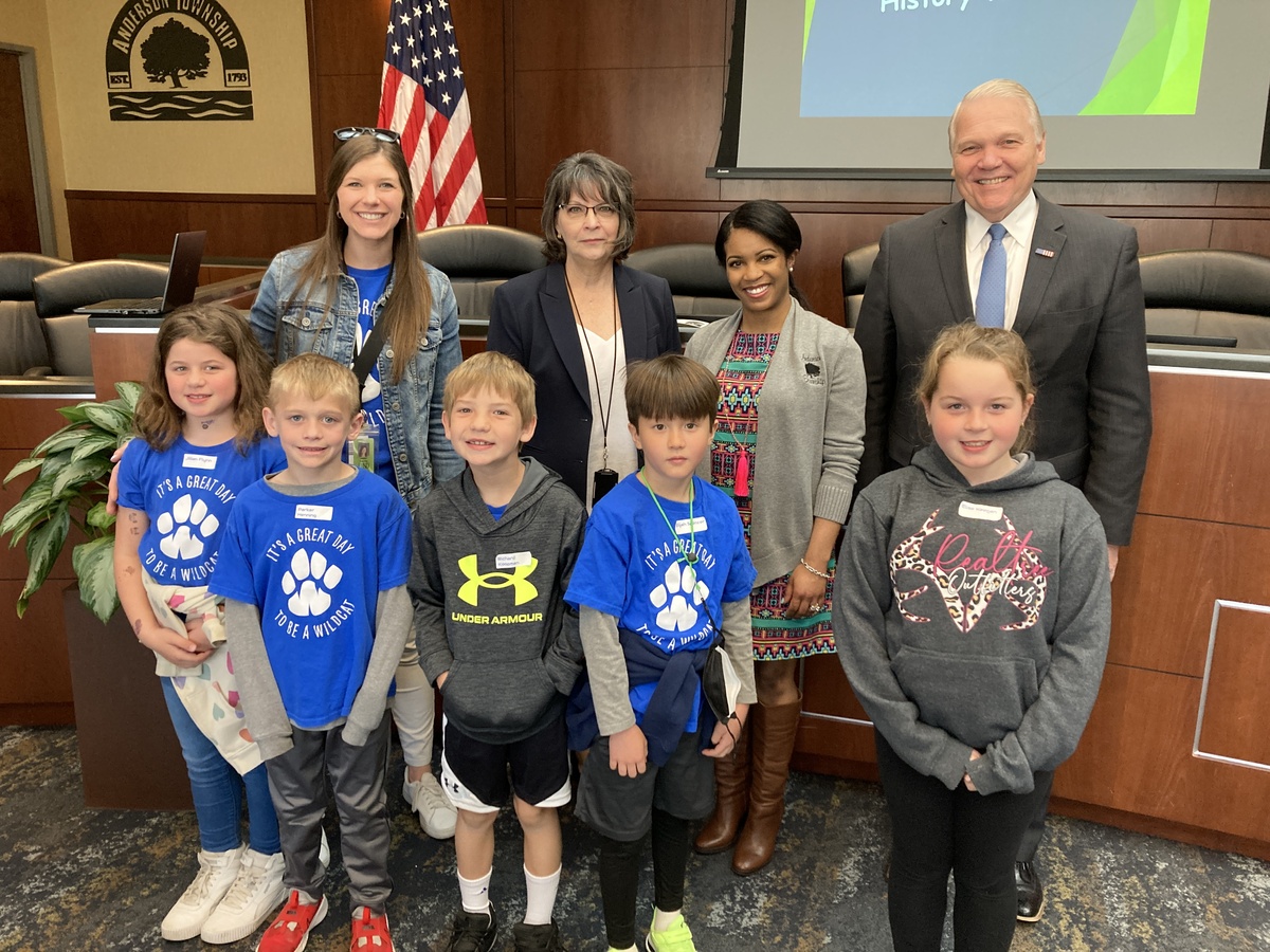 Wilson students visit the Anderson Center with Superintendent Hook