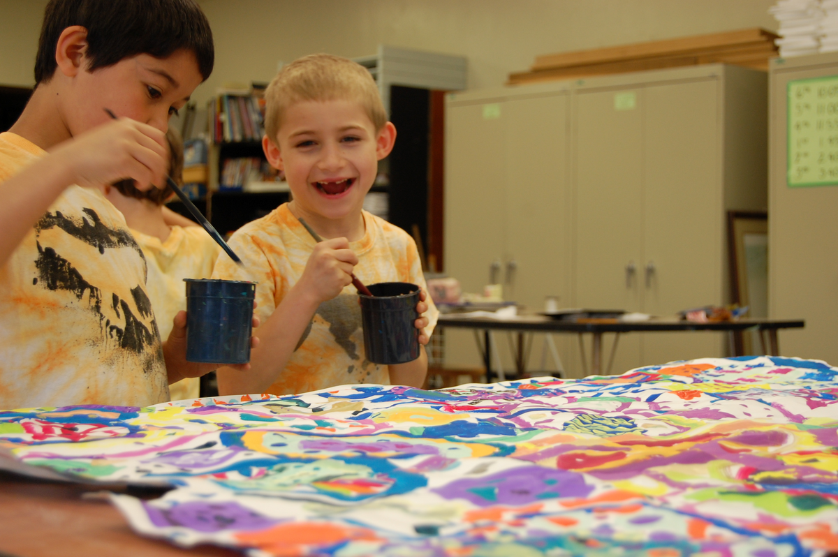 Children painting