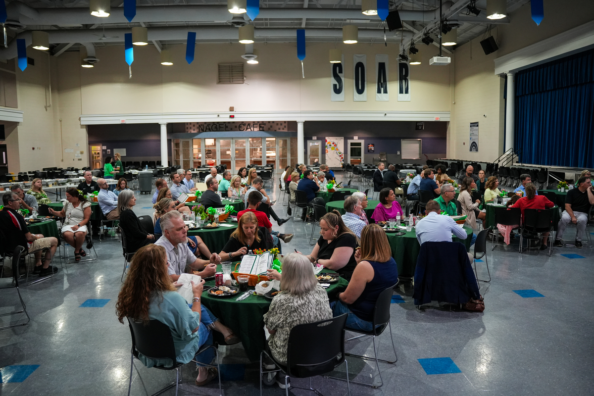 guests enjoy lunch during the Excellence in Education awards