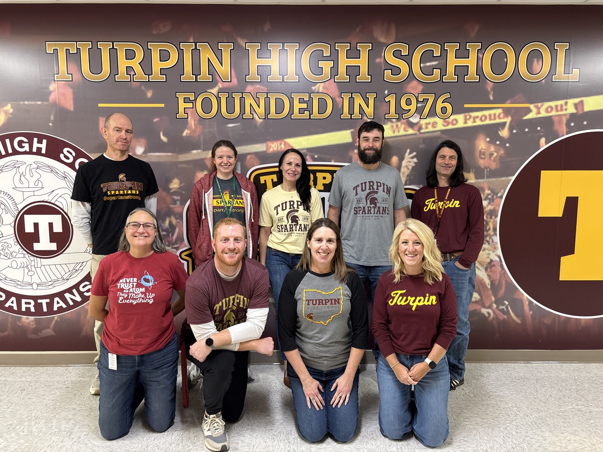 group photo of Turpin science teachers